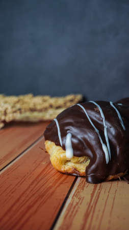 choclolatte bread on top table texture