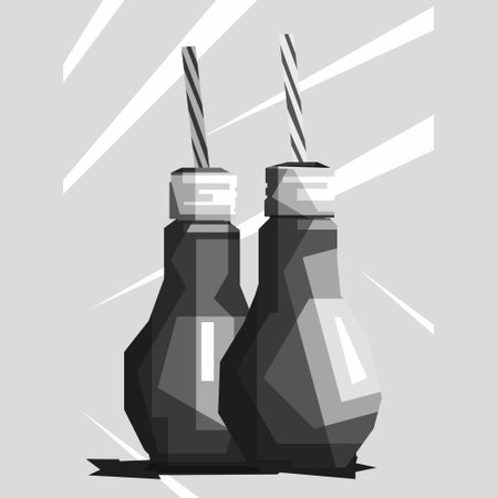 two cool neon lights design wpap popart vectorのイラスト素材