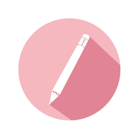 simple long shadow pencil designのイラスト素材