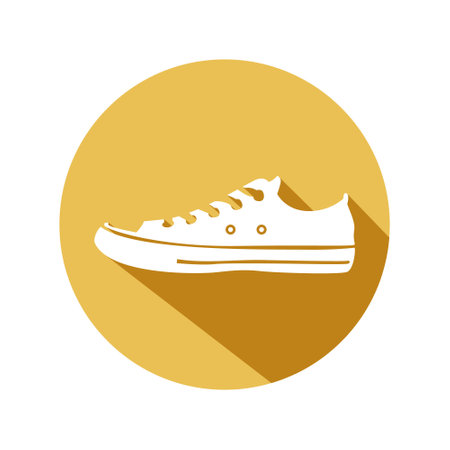 simple long shadow shoe designのイラスト素材