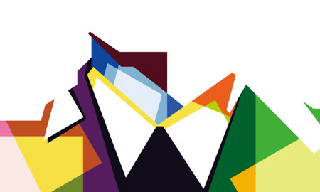 illustration design of a colorful suit wpap popart