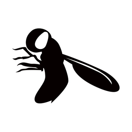 honey bee silhouette design line artのイラスト素材