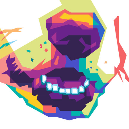 Dog muzzle Popart wpap illustration vector design