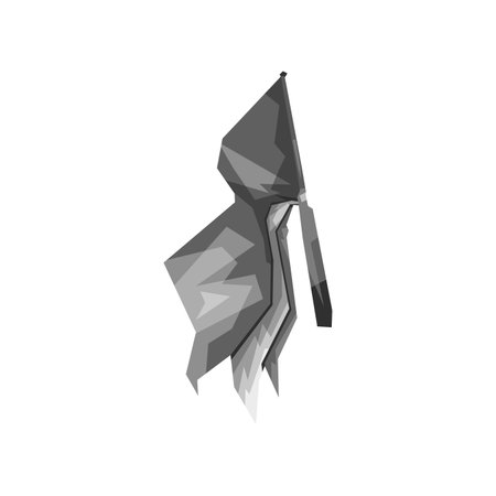 Black and white Colorful red white flag design vector illustration wpap popartのイラスト素材