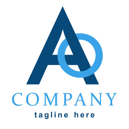 Company Logo Letters A and O combination, white background vector illustration designのイラスト素材