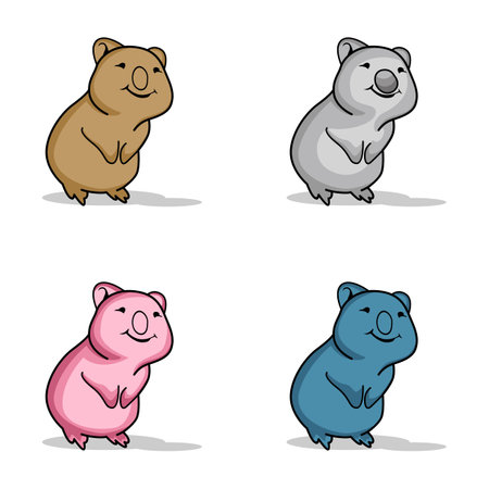 Cute Koala animal, vector illustration design with some cool colorsのイラスト素材