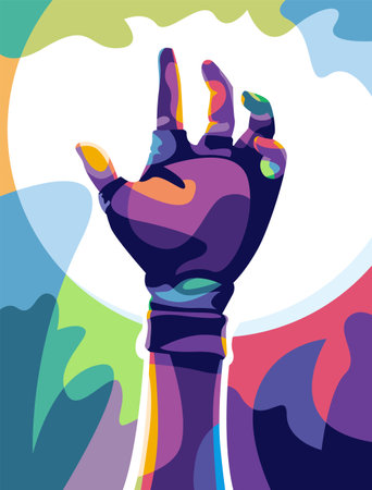 Corpse Hand illustration design vector wpap popartのイラスト素材