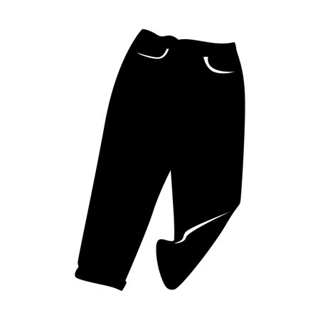 Black Trousers silhouette illustration design, White backgroundのイラスト素材