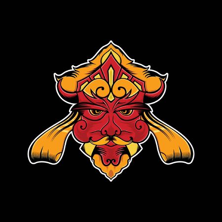 illustration of a scary and evil clownのイラスト素材