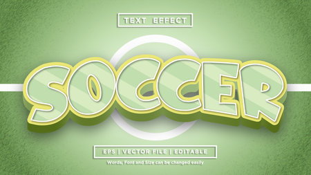 Soccer text, sport style editable text effect - vector eps10のイラスト素材
