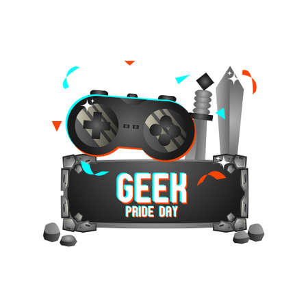 happy geek pride day illustration design vectorのイラスト素材