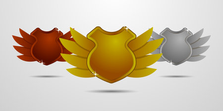 Set of golden neon number collection design vectorのイラスト素材