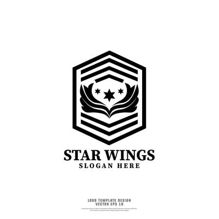 Wings sign design template isolated on white backgroundのイラスト素材