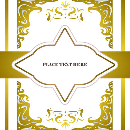 Vintage wedding card template design conceptのイラスト素材