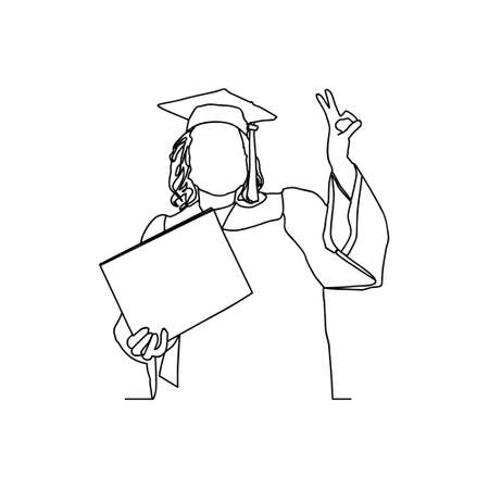 Illustration design japanese geisha isolated on white backgroundのイラスト素材