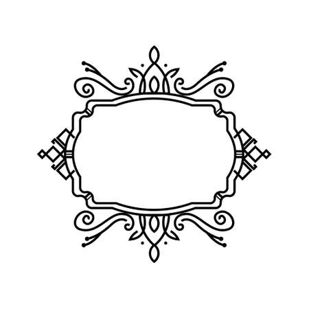 Elegant frame element design vector isolated on white backgroundのイラスト素材