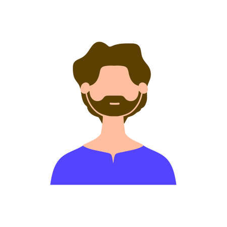 Illustration portrait man design vector isolated on white background