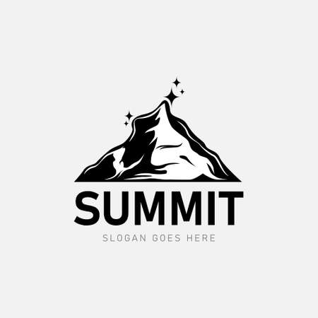 Summit mountain logo design vector isolated on white backgroundのイラスト素材