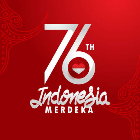 Indonesia independence day background designのイラスト素材
