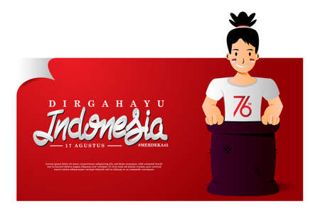Pattern love indonesia template design on white backgroundのイラスト素材