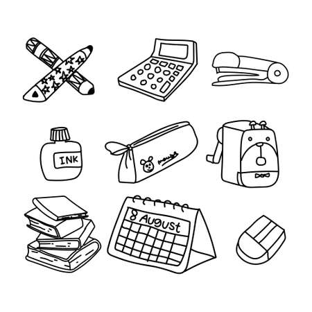 Square template banner back to schoolのイラスト素材