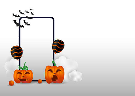 Trick or treat halloween background vectorのイラスト素材