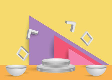 Stage podium mockup design backgroundのイラスト素材