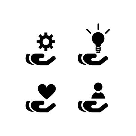 Black image and video icon design collection vectorのイラスト素材