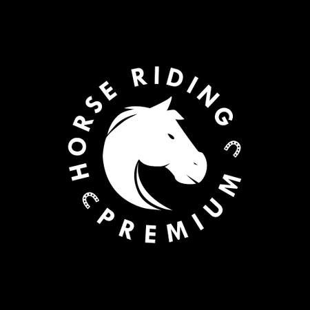 Vintage horse riding design template vectorのイラスト素材