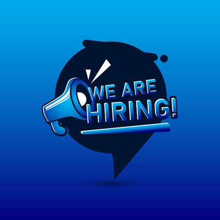 We are hiring megaphone design templateのイラスト素材
