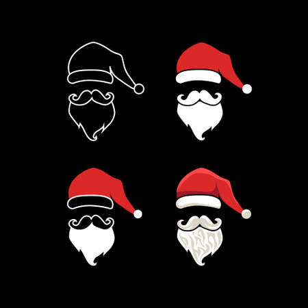 Set of christmas stamp design collectionのイラスト素材