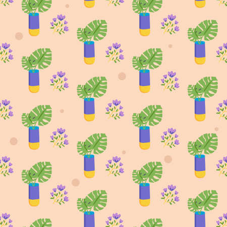 Floral seamless pattern design backgroundのイラスト素材