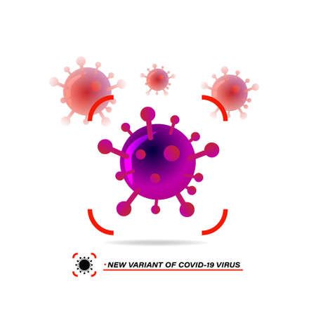 New variant of covid 19 virus design vectorのイラスト素材