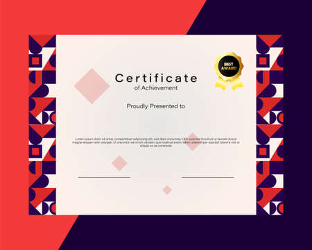 Modern certificate business template document designのイラスト素材