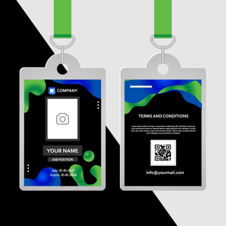 Creative id card template designのイラスト素材