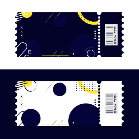 Blank creative ticket template design backgroundのイラスト素材