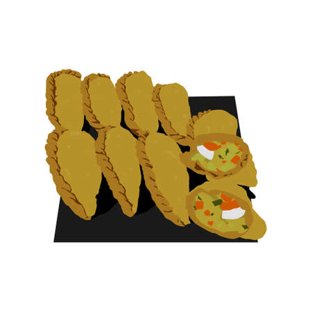 Pastel indonesian food design vectorのイラスト素材