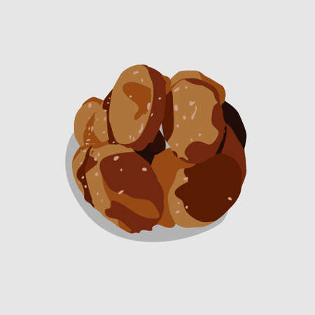 Gemblong indonesian food design vectorのイラスト素材