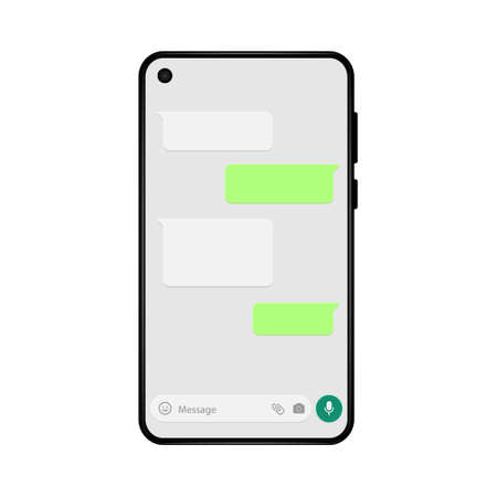 Chatting screen mobile smartphone template designのイラスト素材