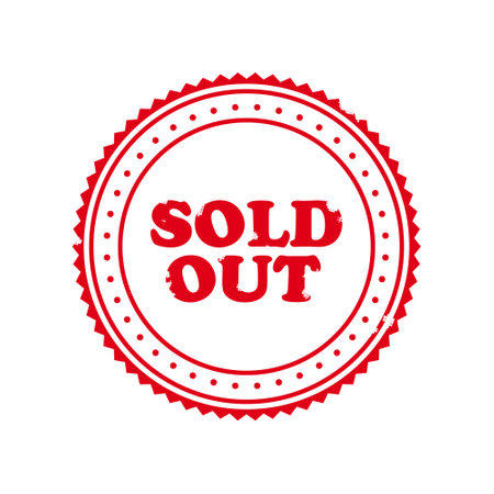 Circle sold out logo badge design templateのイラスト素材