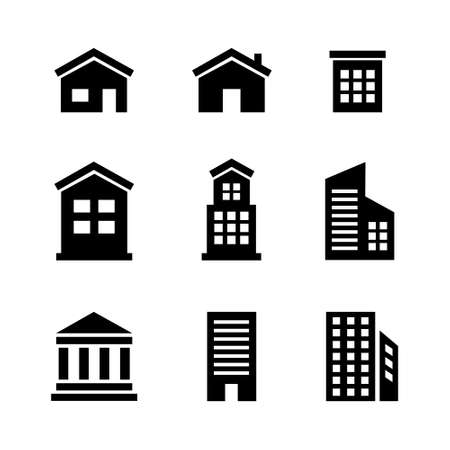 Set of building design vector collectionのイラスト素材