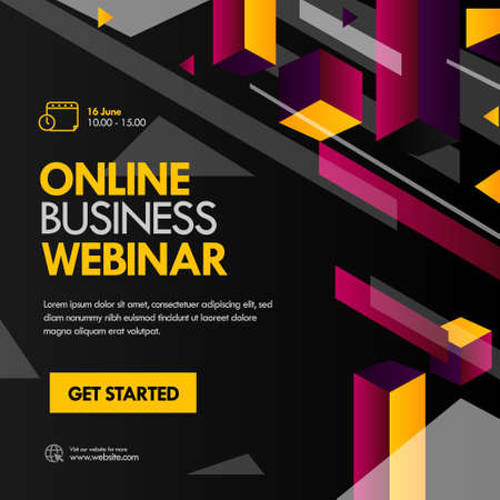Digital marketing live webinar and company social media template designのイラスト素材