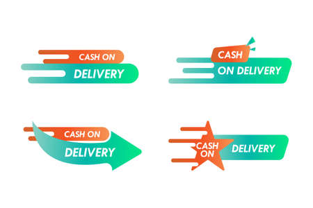 Cash on delivery modern badge collection designのイラスト素材