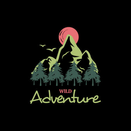 Camping and outdoor logo design templateのイラスト素材