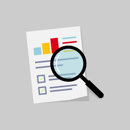 Audit or tax flat illustration design vectorのイラスト素材