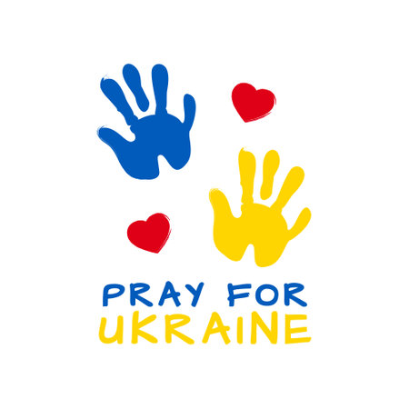 Pray for peace ukraine praying mourning humanity stop war designのイラスト素材