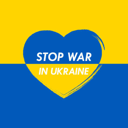 Stop war in ukraine banner design conceptのイラスト素材