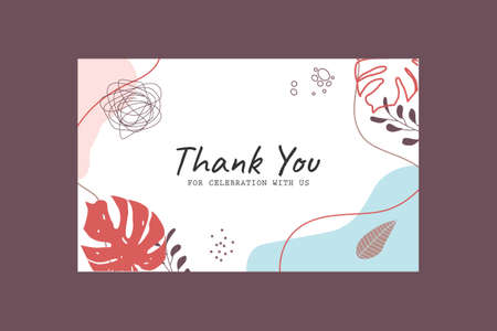 Thank you greeting card template design conceptのイラスト素材