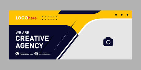 Corporate business digital agency cover banner template design