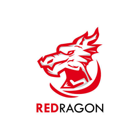 Red dragon   template design conceptのイラスト素材